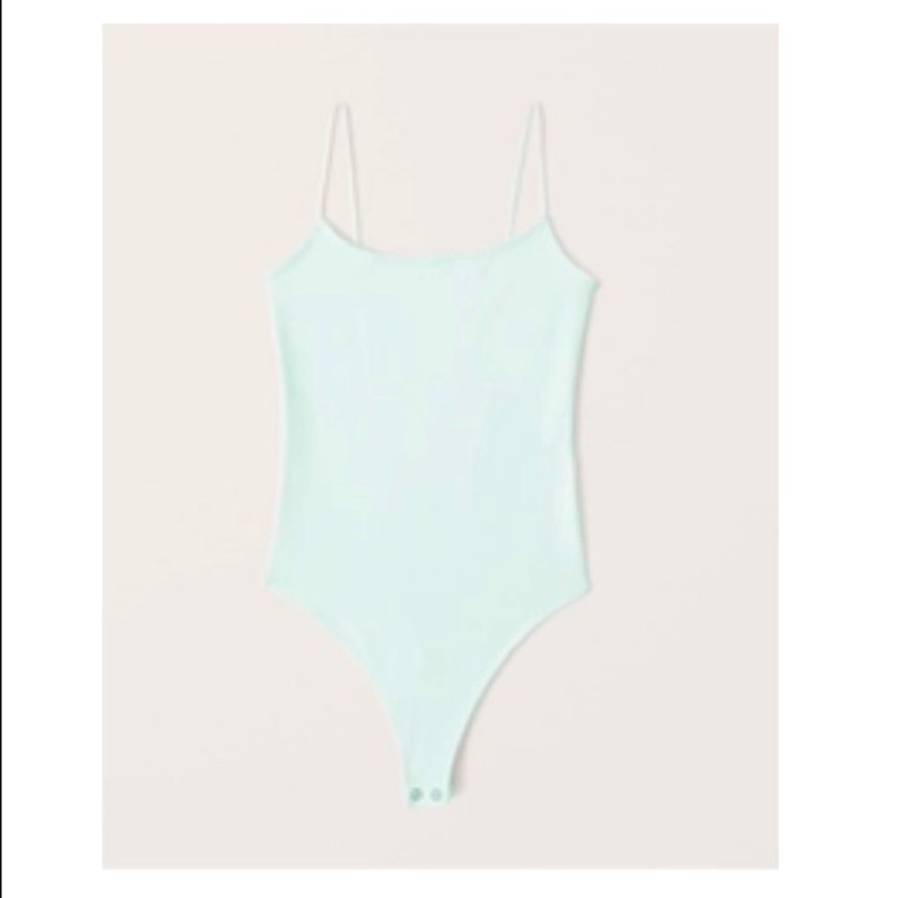 Abercrombie Seamless Cami Bodysuit in Light Blue